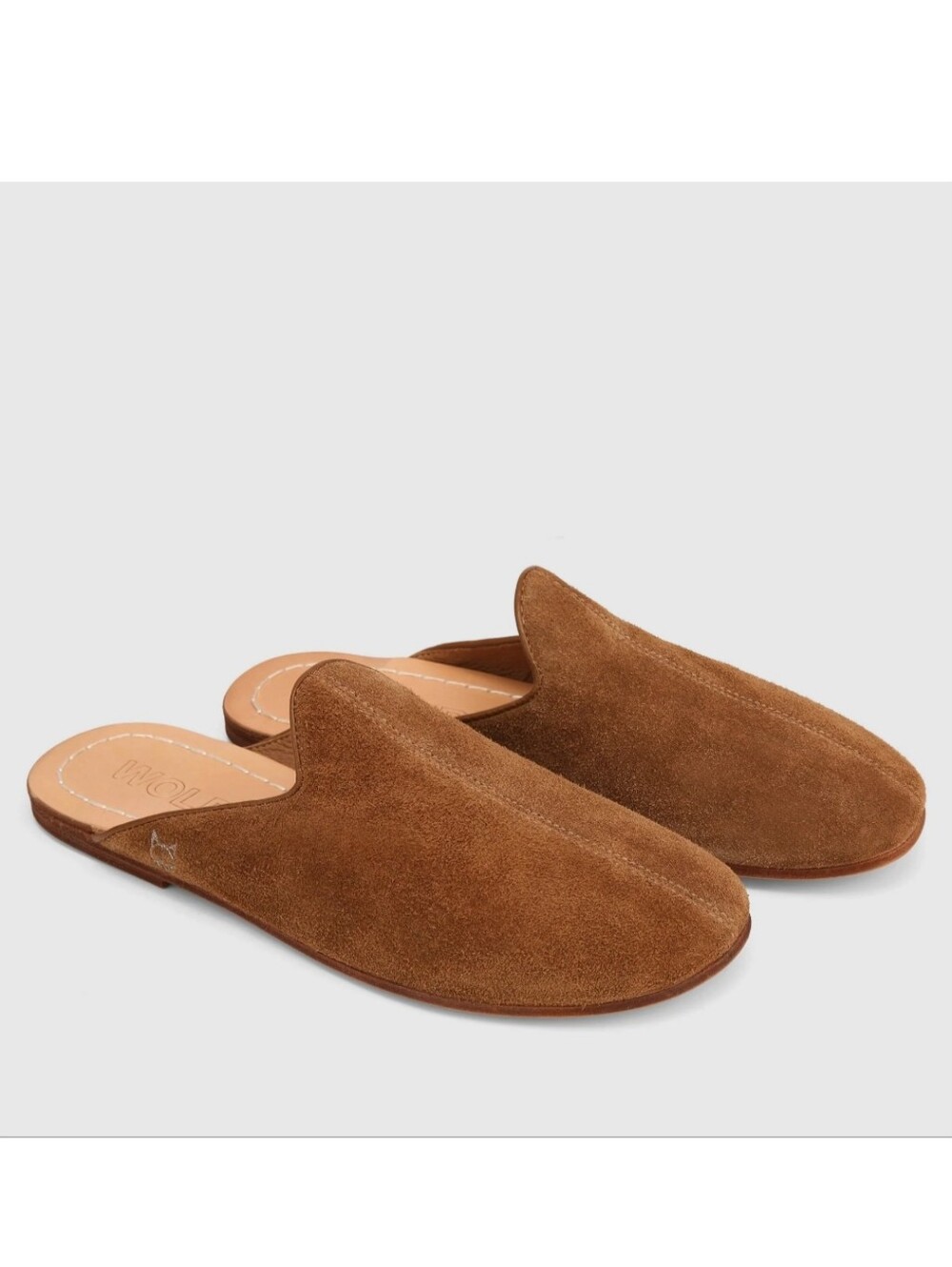 Naked Wolfe Nwt The Jet Brown Suede Slip-On Mules